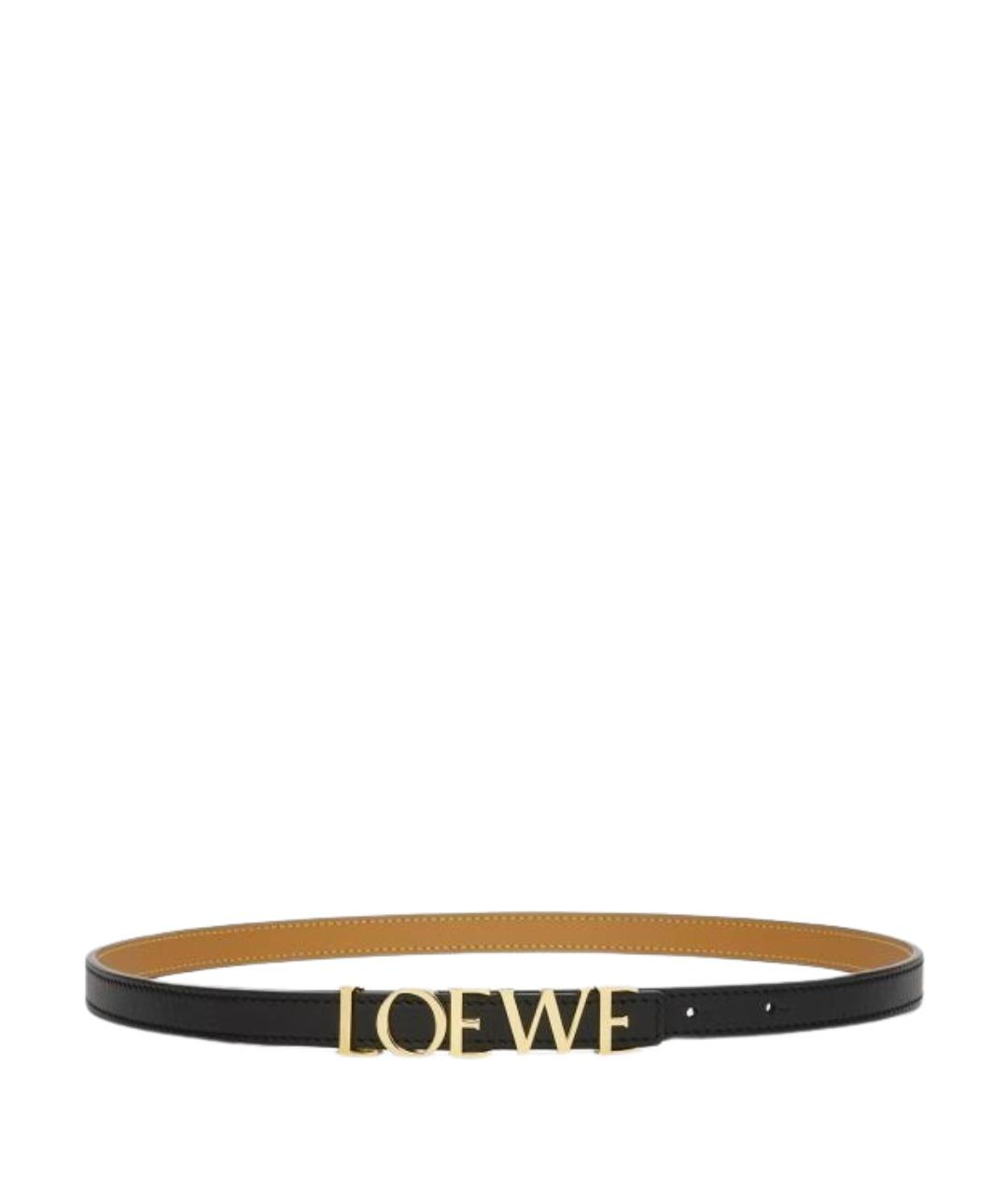 LOEWE Черный кожаный ремень, фото 1