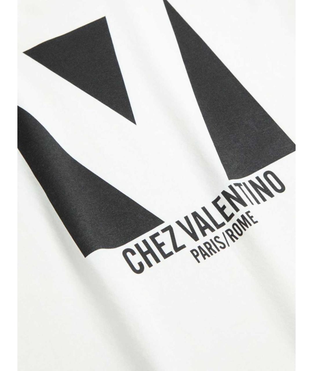 VALENTINO Белая хлопковая футболка, фото 5