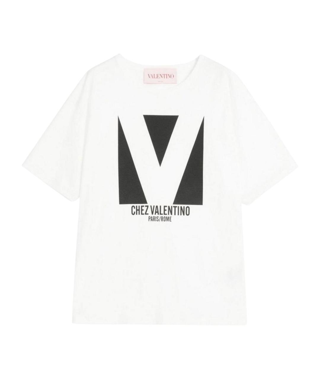 VALENTINO Белая хлопковая футболка, фото 1