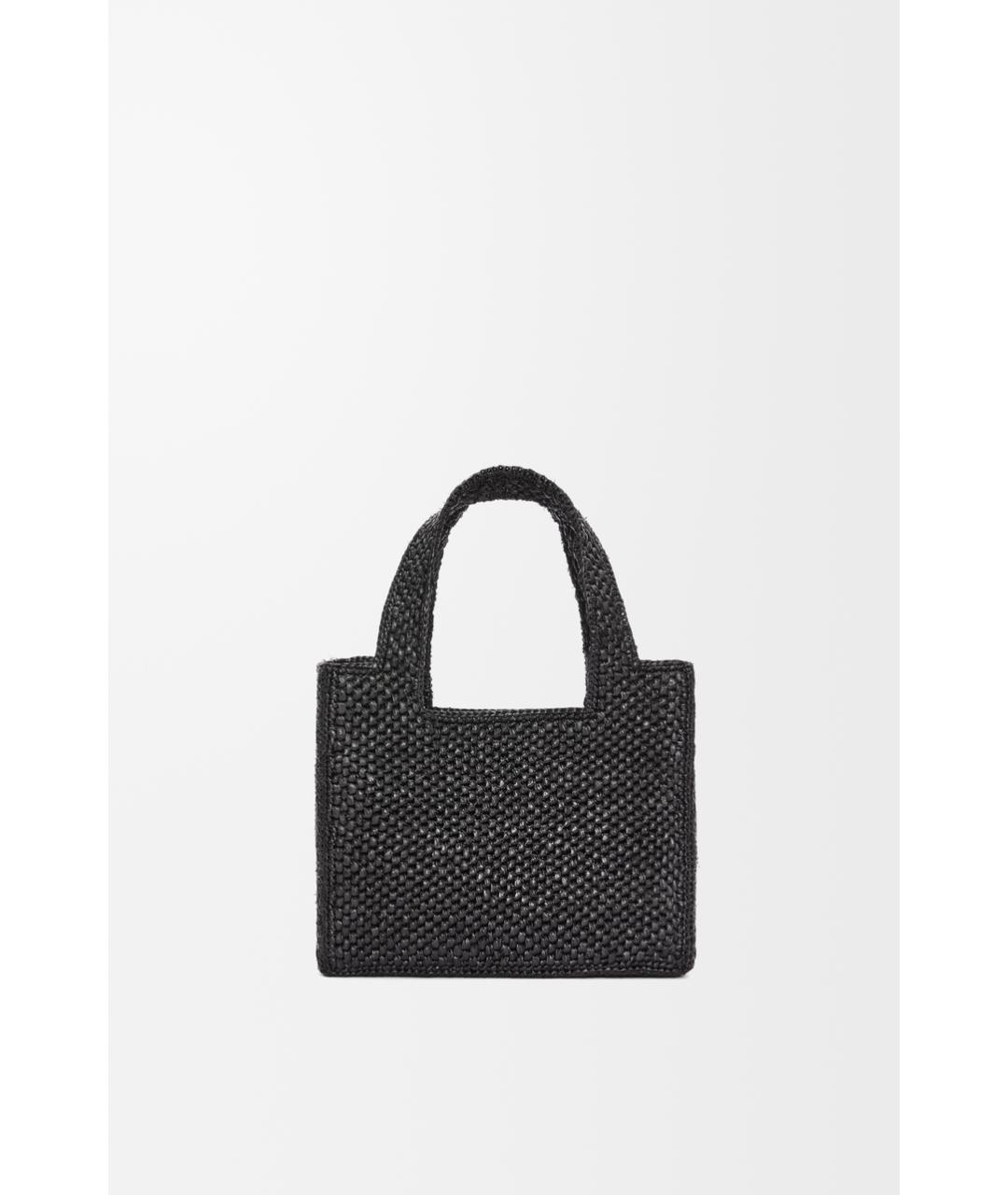 LOEWE Черная рафиевая сумка тоут, фото 5