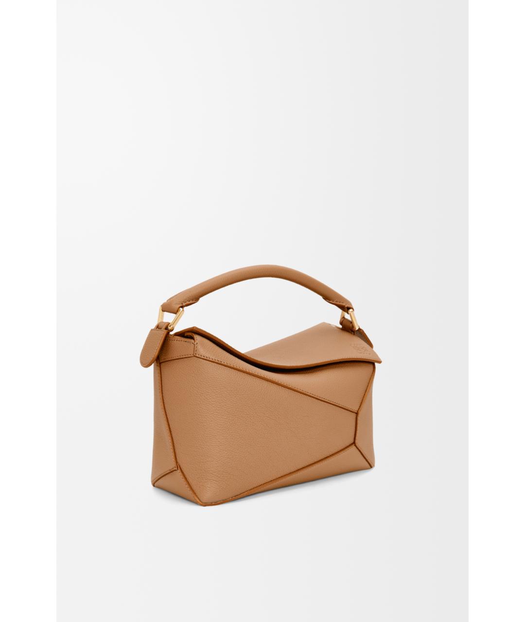 LOEWE Коричневая кожаная сумка с короткими ручками, фото 4