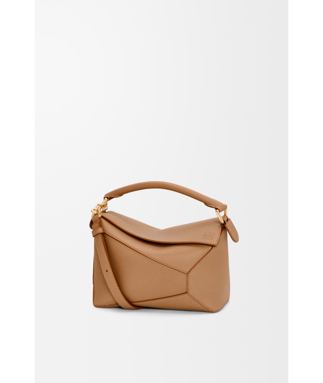 LOEWE Коричневая кожаная сумка с короткими ручками, фото 6