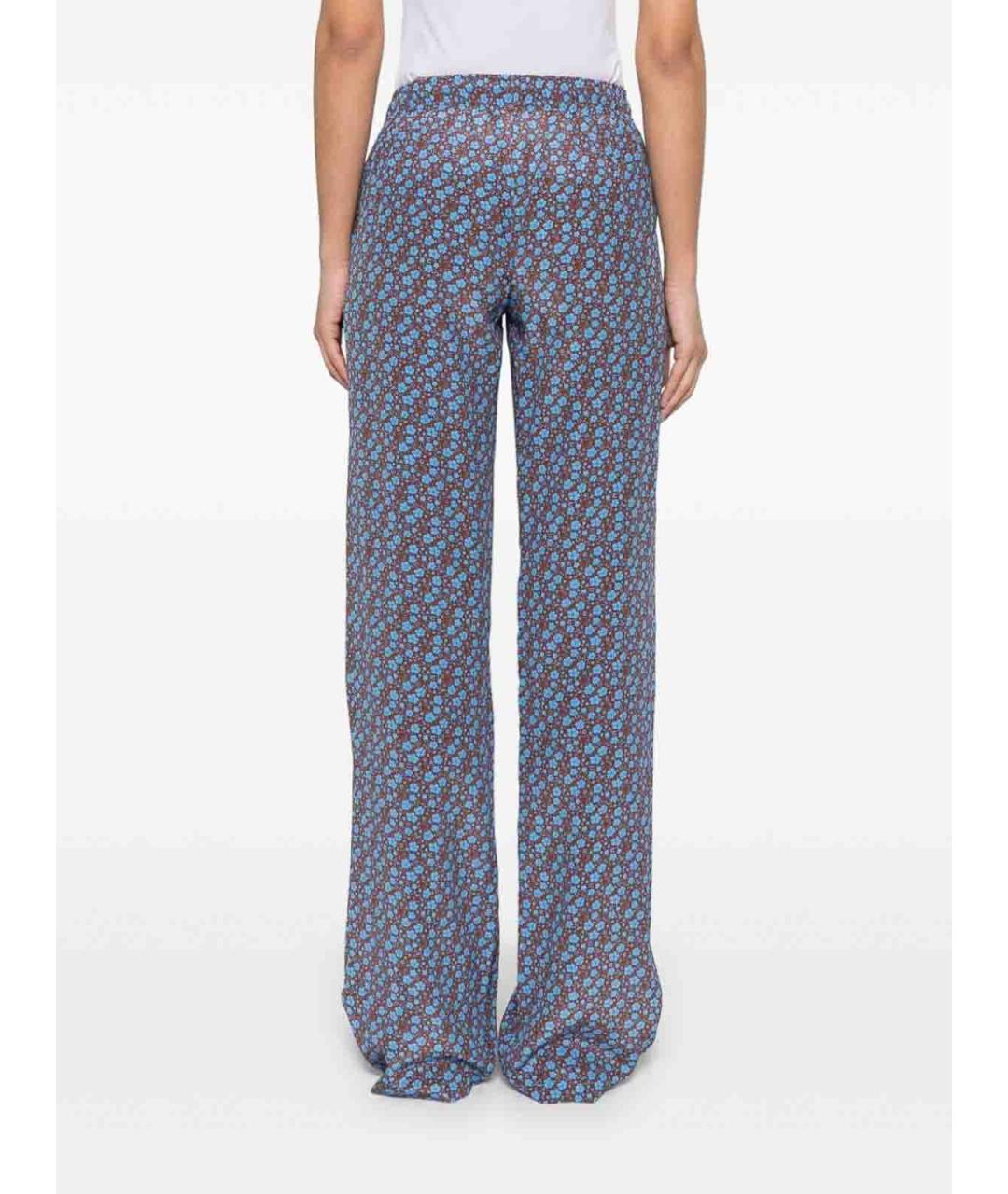 ERMANNO SCERVINO Мульти шелковые прямые брюки, фото 5