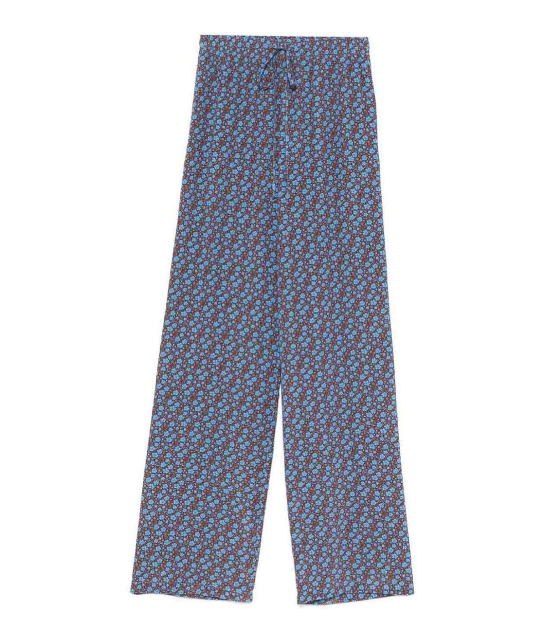 ERMANNO SCERVINO Мульти шелковые прямые брюки, фото 1