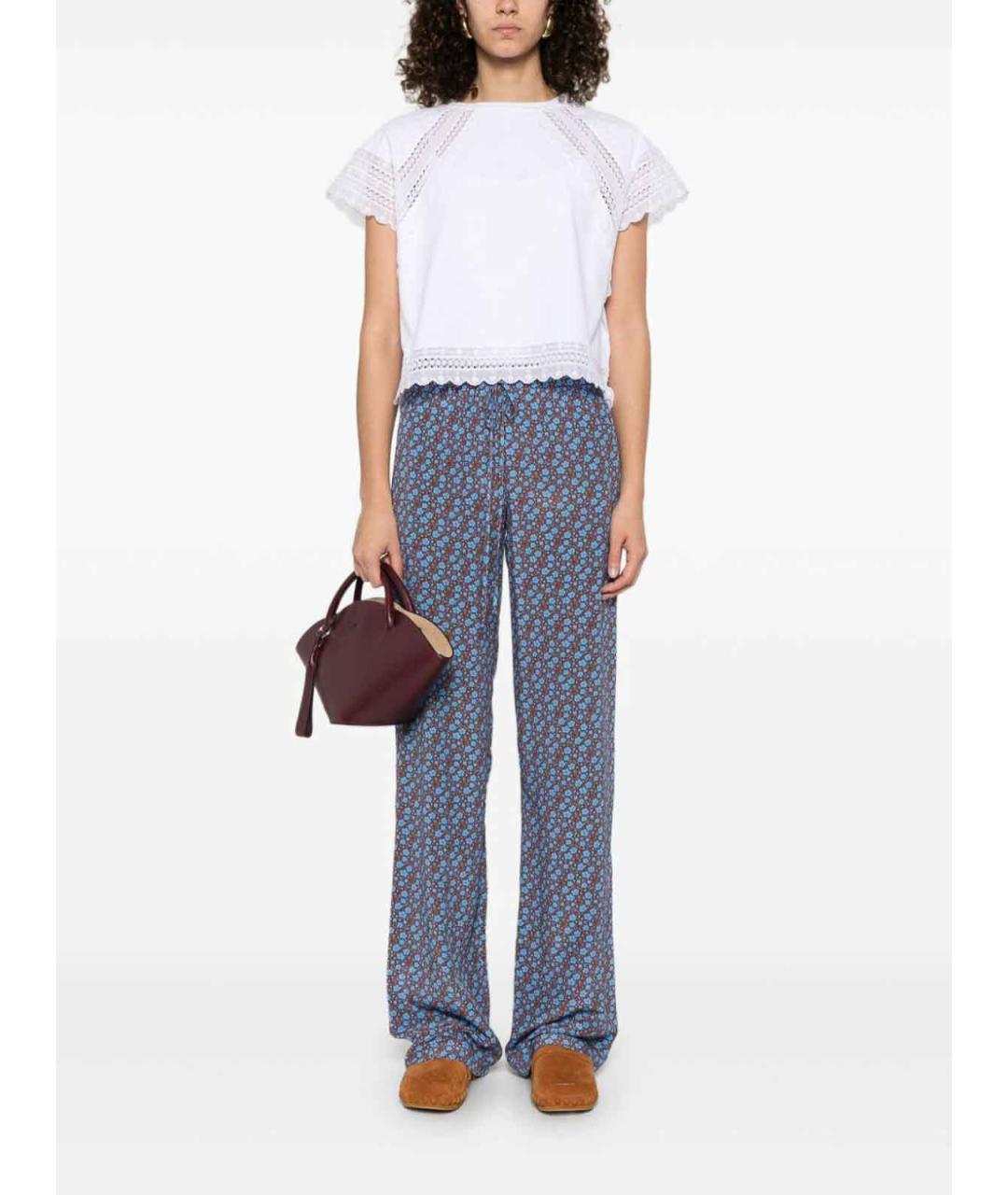 ERMANNO SCERVINO Мульти шелковые прямые брюки, фото 2