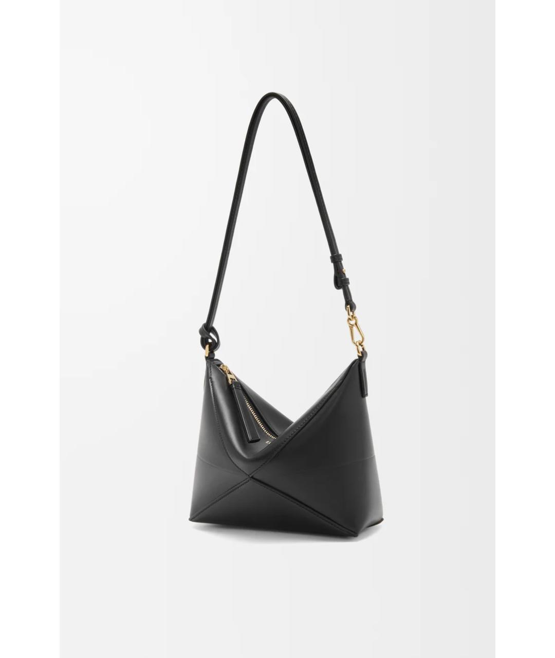 LOEWE Черная кожаная сумка через плечо, фото 4