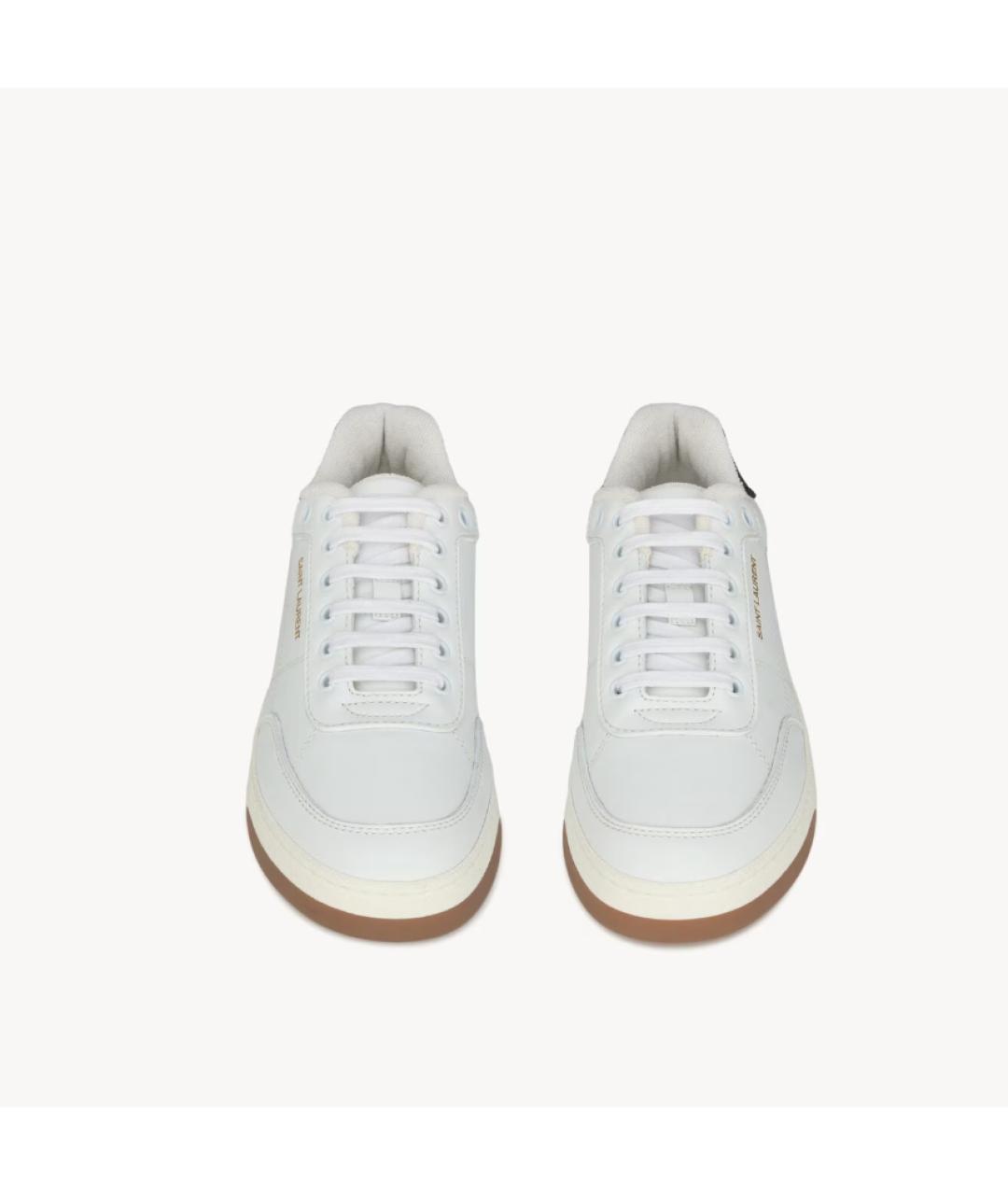 SAINT LAURENT Белые кожаные кеды, фото 2