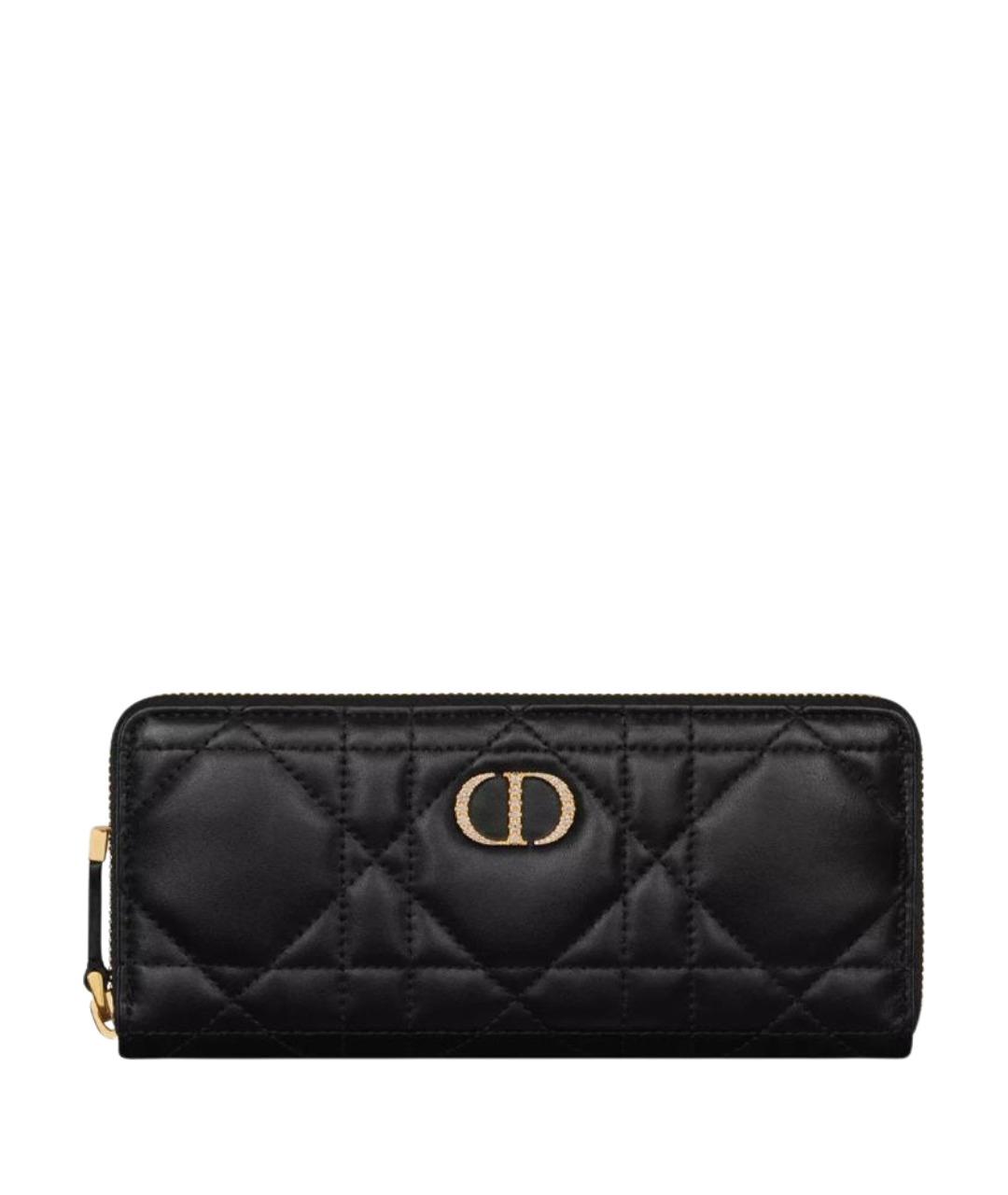 CHRISTIAN DIOR Черный кожаный кошелек, фото 1