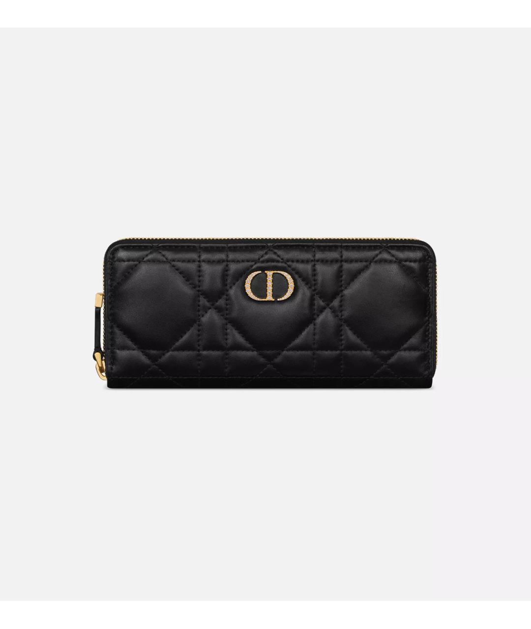 CHRISTIAN DIOR Черный кожаный кошелек, фото 5