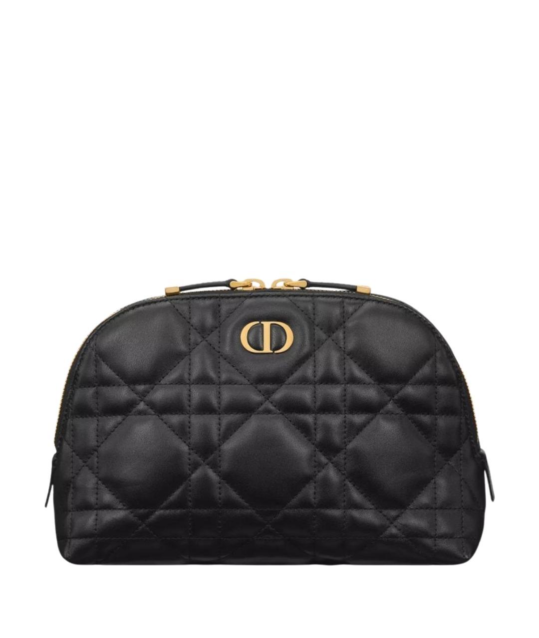 CHRISTIAN DIOR Черная кожаная косметичка, фото 1