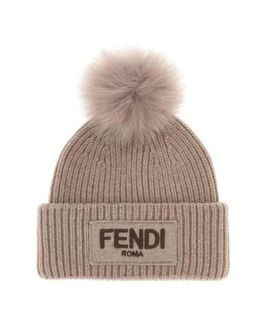 FENDI Серая шапка, фото 1