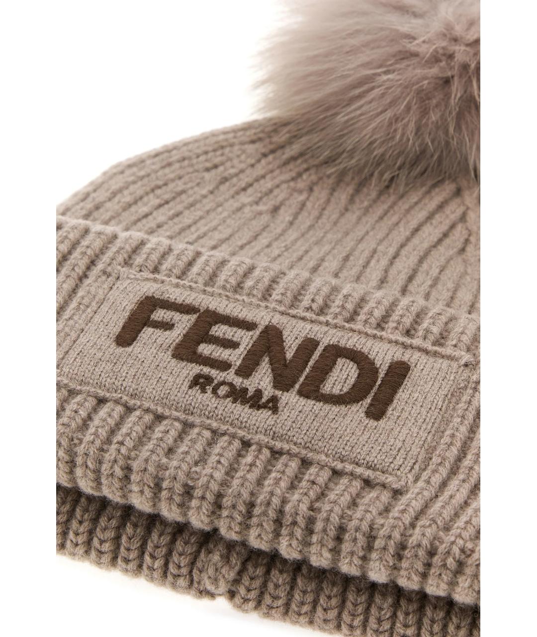 FENDI Серая шапка, фото 3