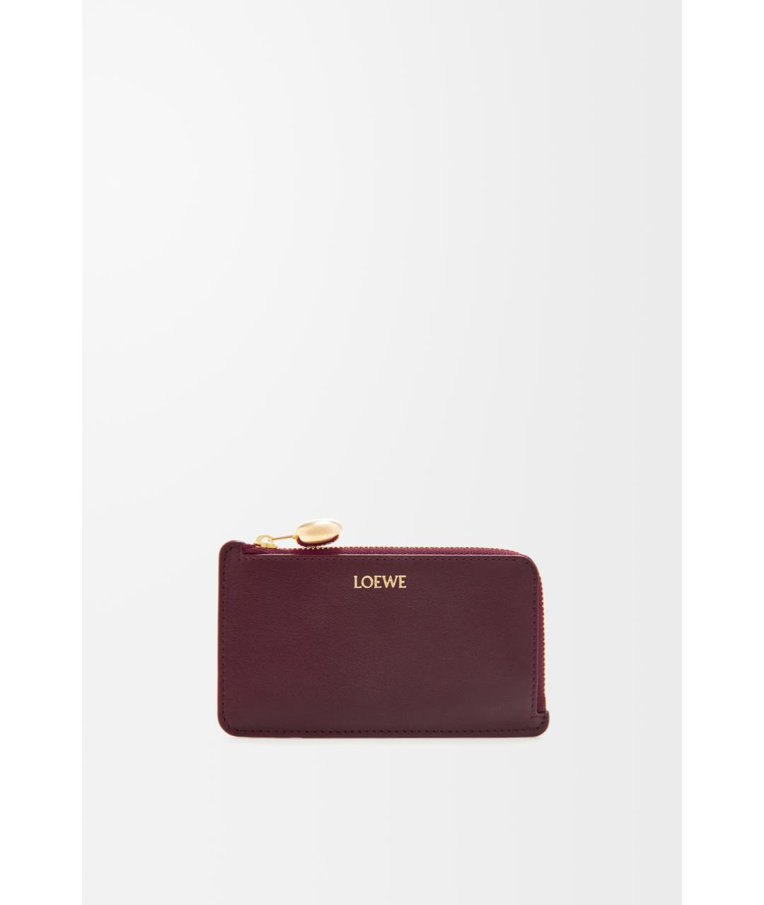 LOEWE Бордовый кожаный кардхолдер, фото 5