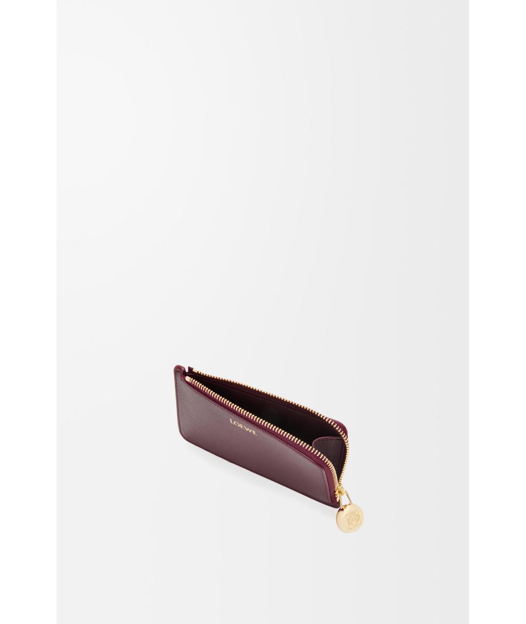 LOEWE Бордовый кожаный кардхолдер, фото 3