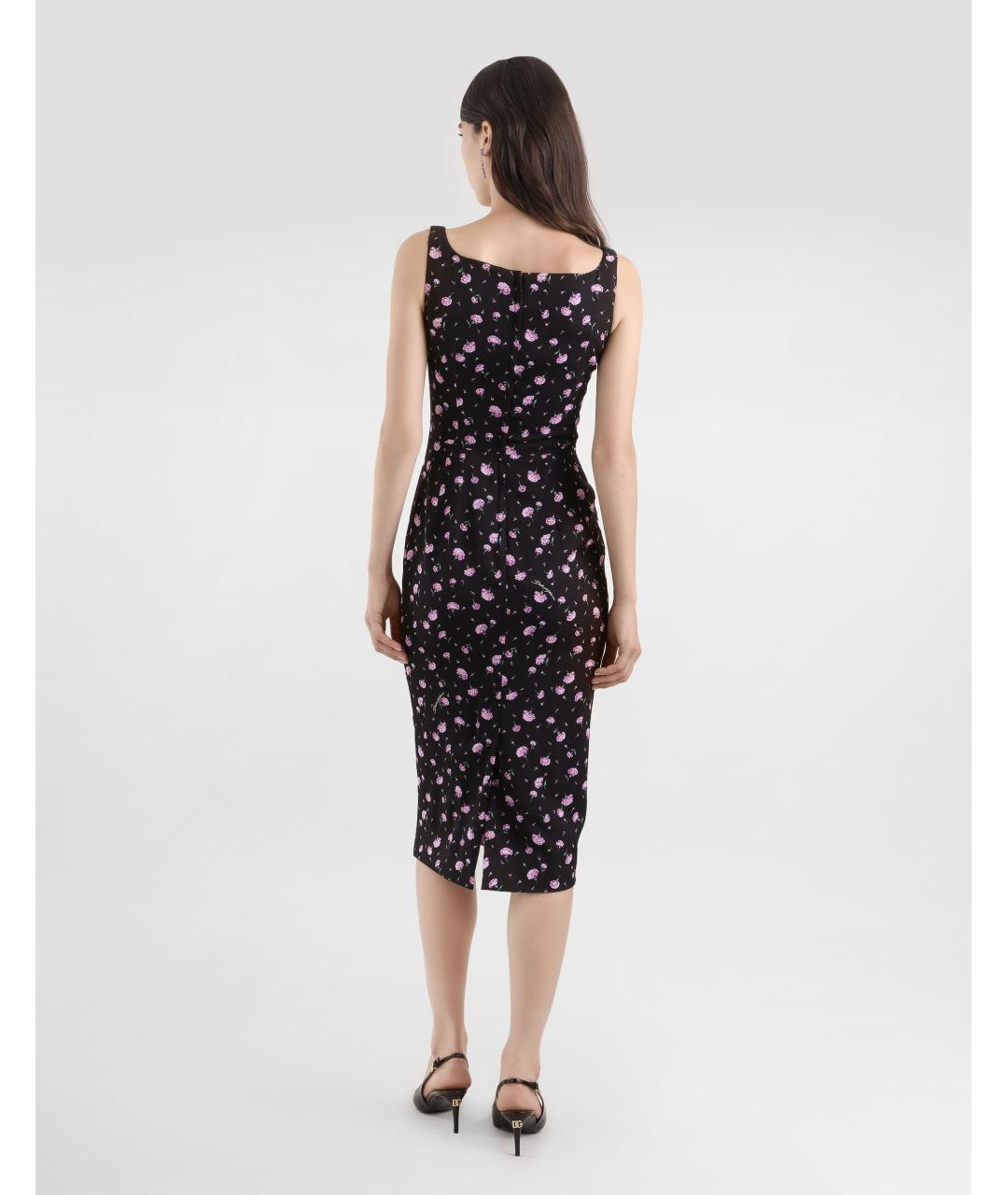 DOLCE&GABBANA Мульти шелковое повседневное платье, фото 3