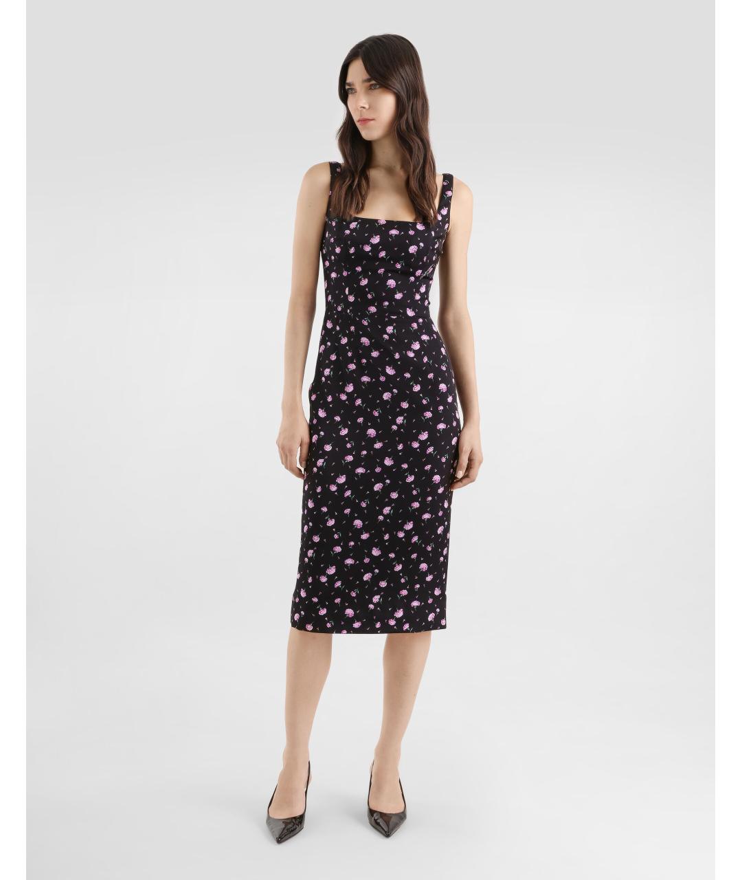 DOLCE&GABBANA Мульти шелковое повседневное платье, фото 2