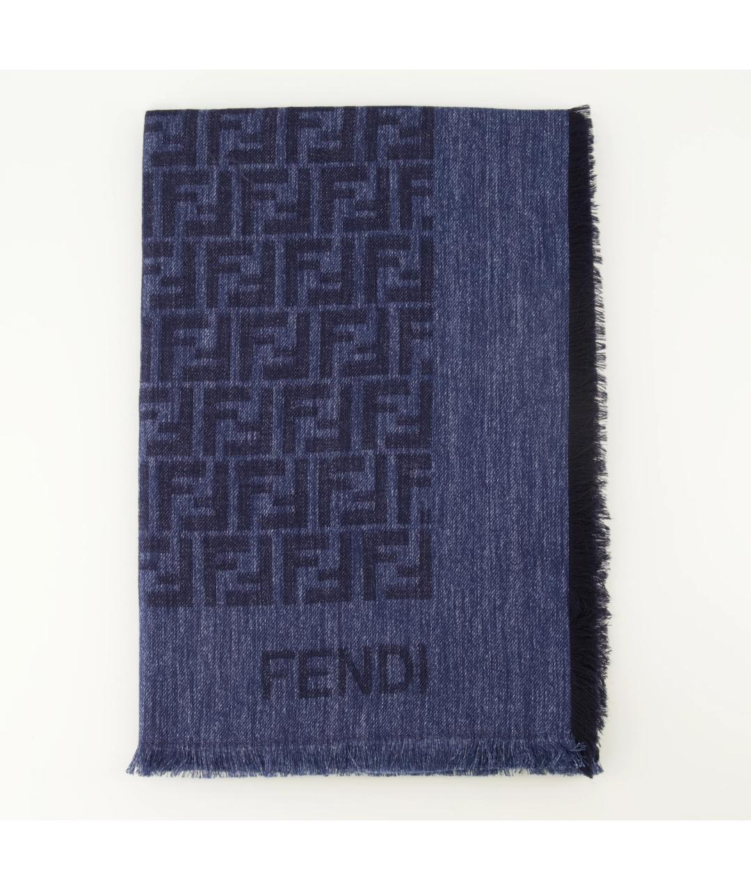 FENDI Темно-синий шарф, фото 4