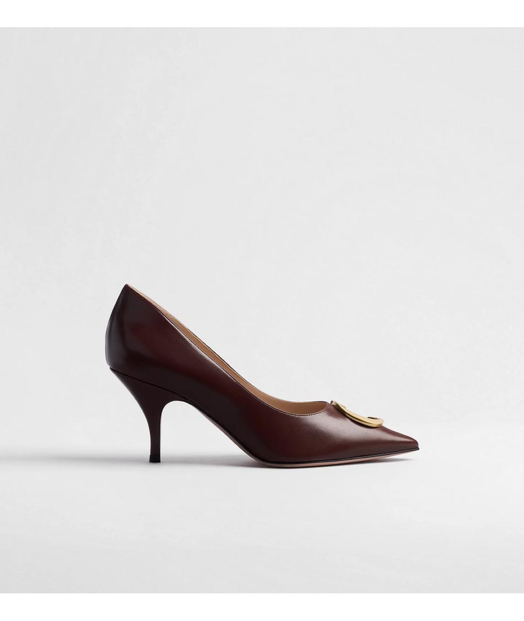 CHRISTIAN DIOR Бордовые кожаные туфли, фото 5