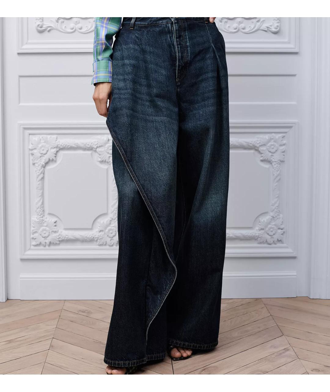 CHRISTIAN DIOR Синие хлопковые прямые джинсы, фото 4