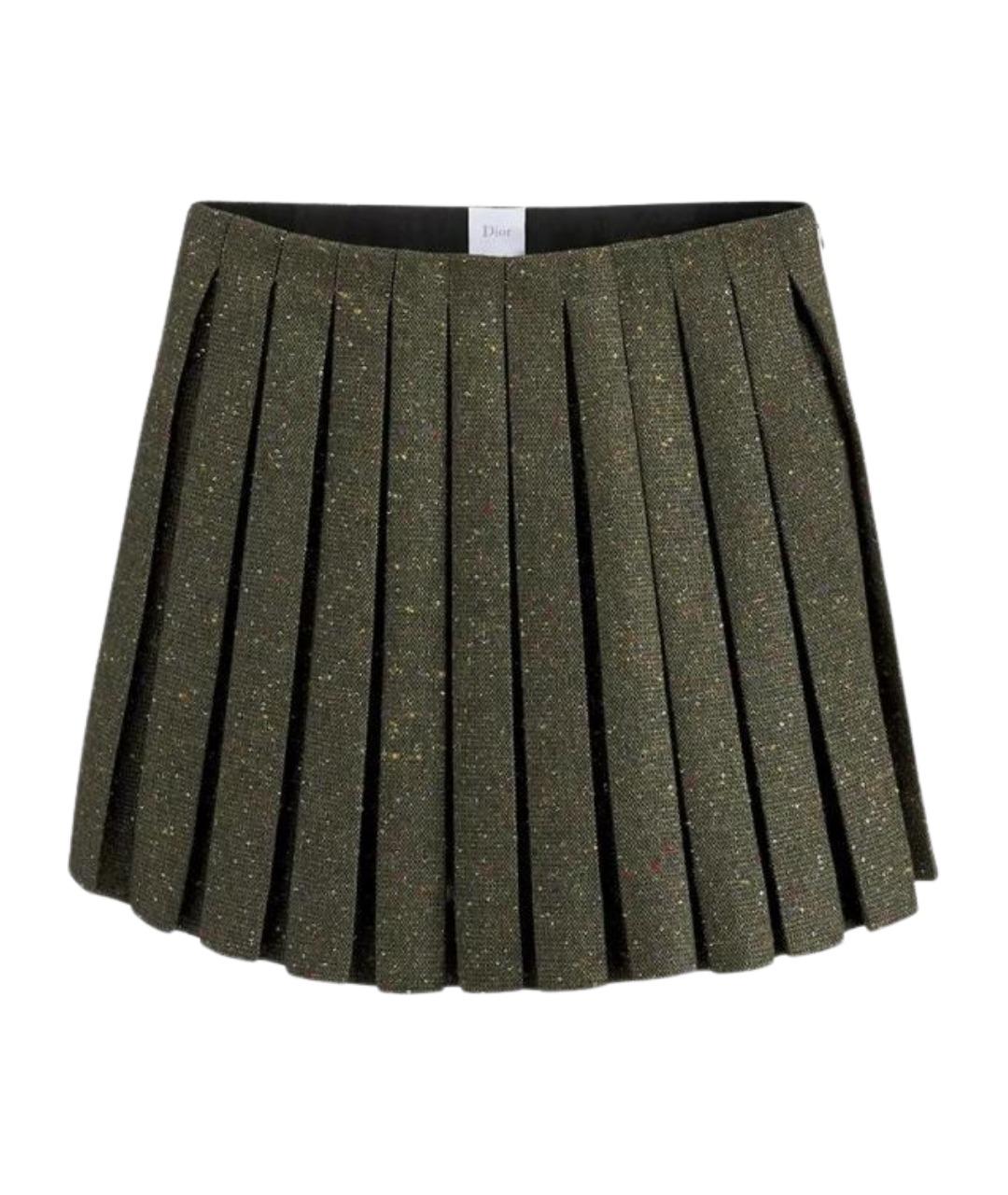 CHRISTIAN DIOR Хаки юбка мини, фото 1