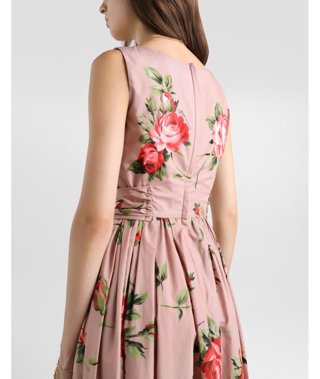 DOLCE&GABBANA Мульти хлопковое повседневное платье, фото 5