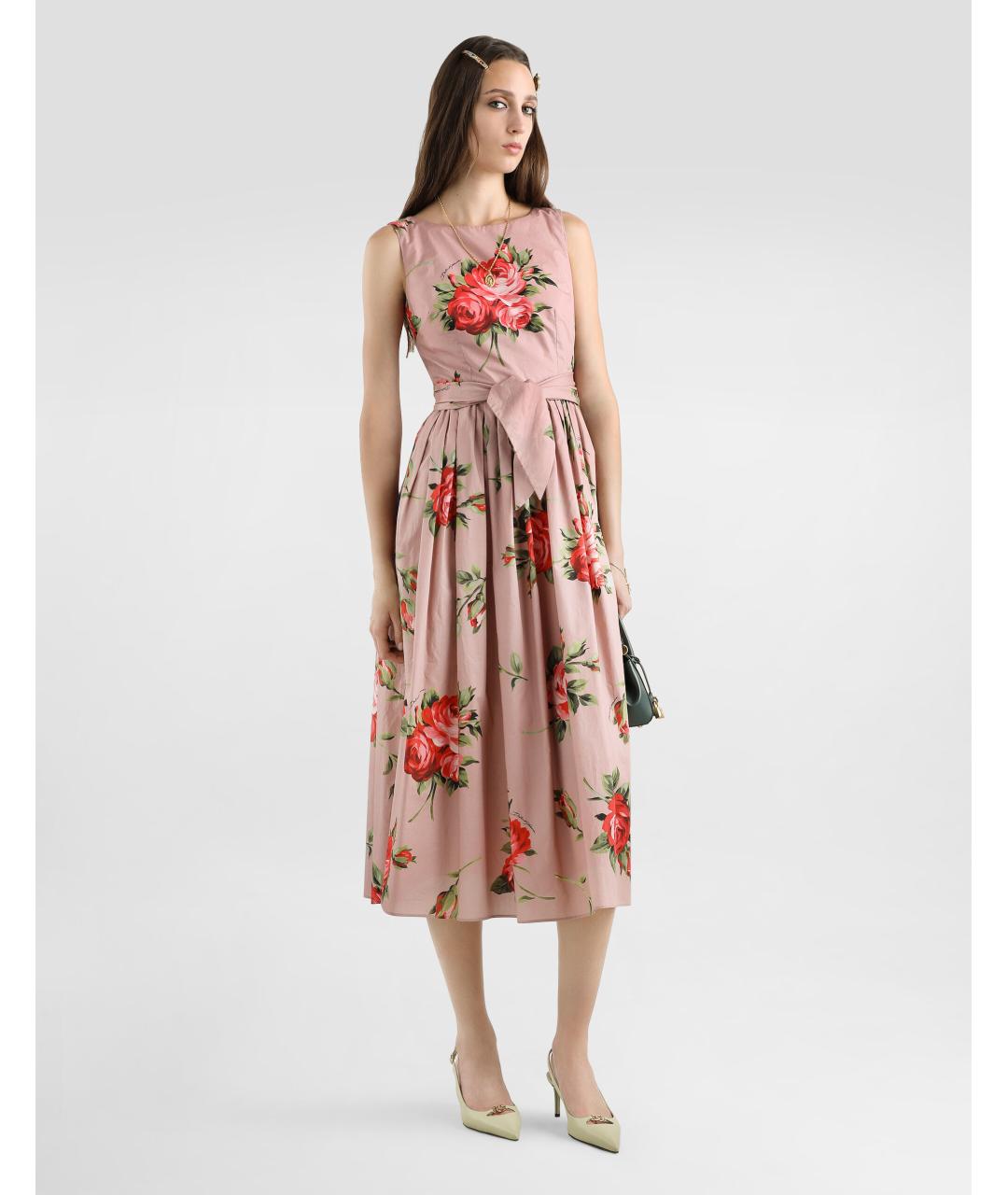 DOLCE&GABBANA Мульти хлопковое повседневное платье, фото 2