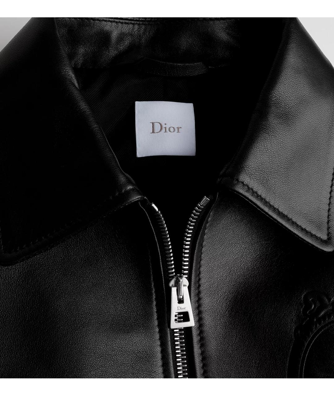 CHRISTIAN DIOR Черная кожаная куртка, фото 7