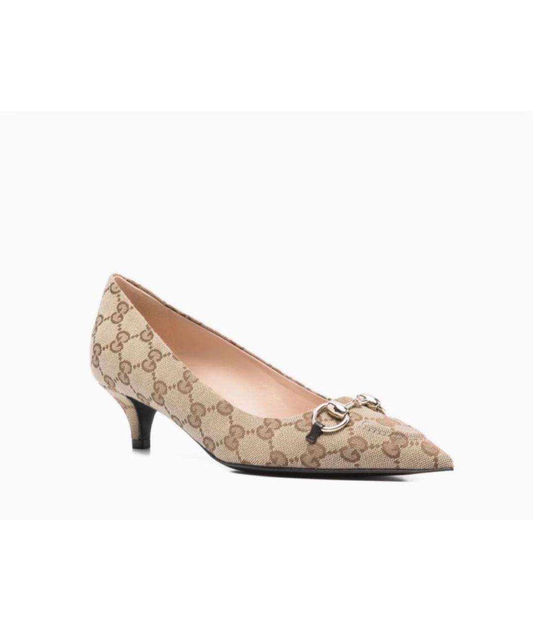 GUCCI Коричневые кожаные туфли, фото 3