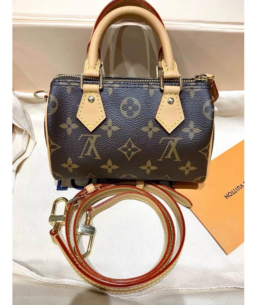 LOUIS VUITTON Коричневая канва сумка с короткими ручками, фото 2