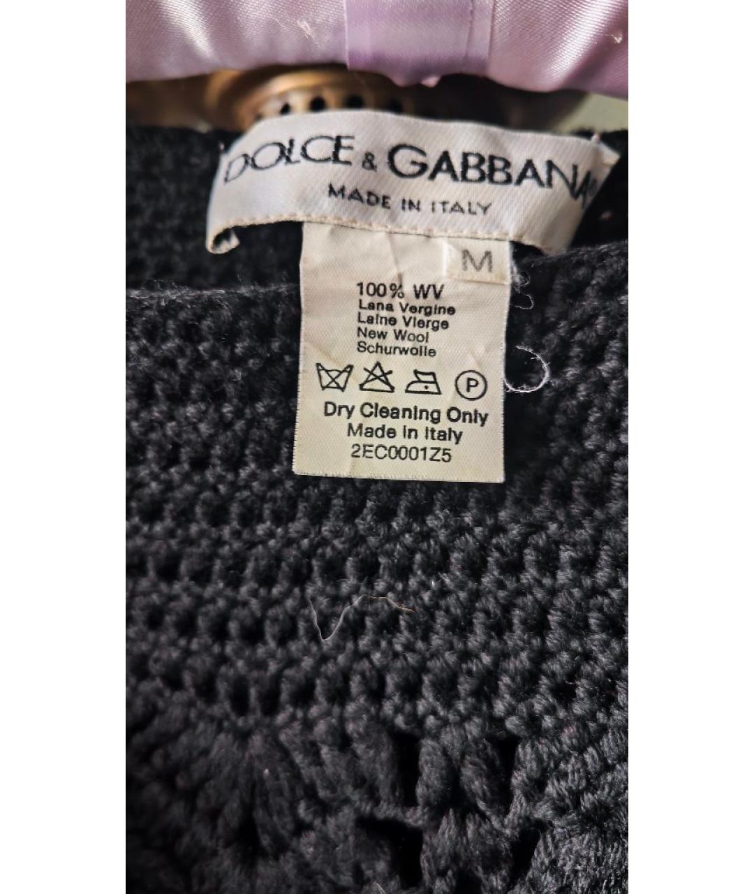 DOLCE&GABBANA Черный шерстяной джемпер / свитер, фото 3