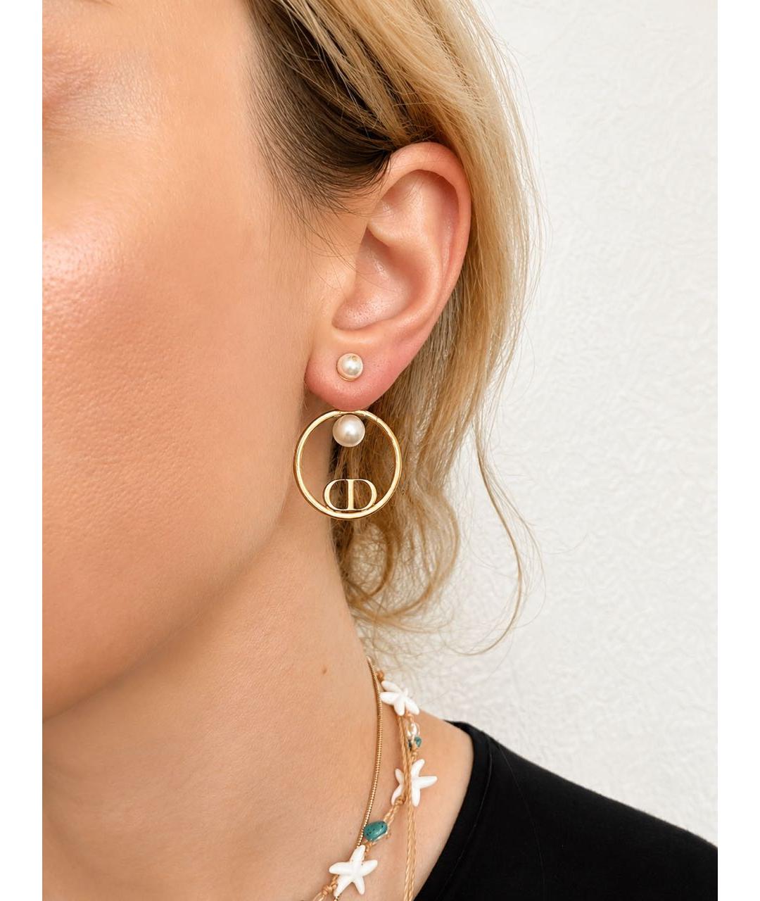 CHRISTIAN DIOR Золотые серьги, фото 4