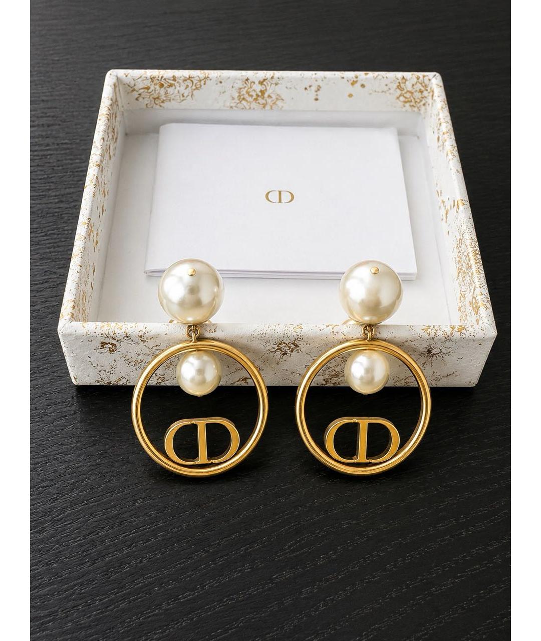 CHRISTIAN DIOR Золотые серьги, фото 7