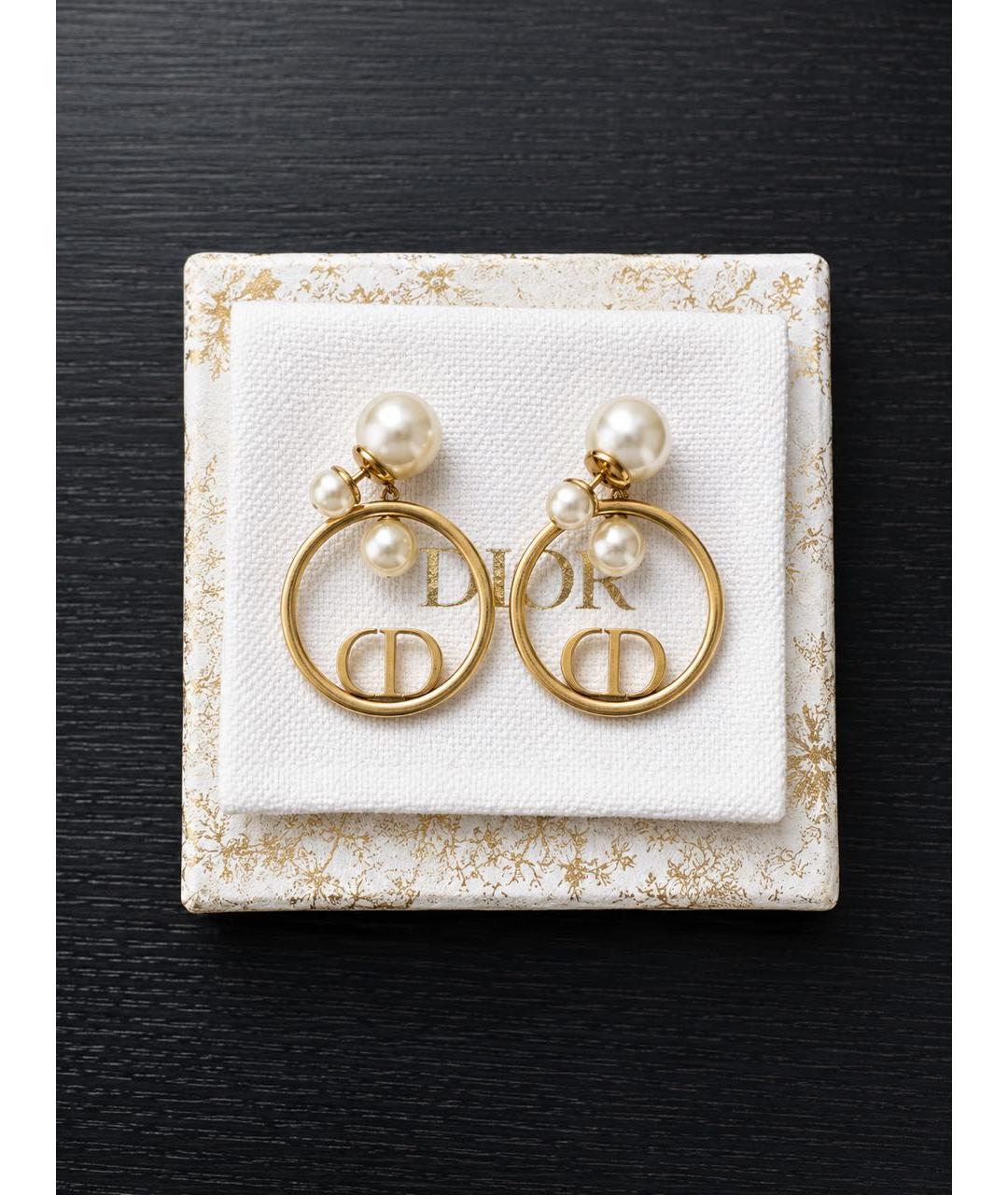 CHRISTIAN DIOR Золотые серьги, фото 6