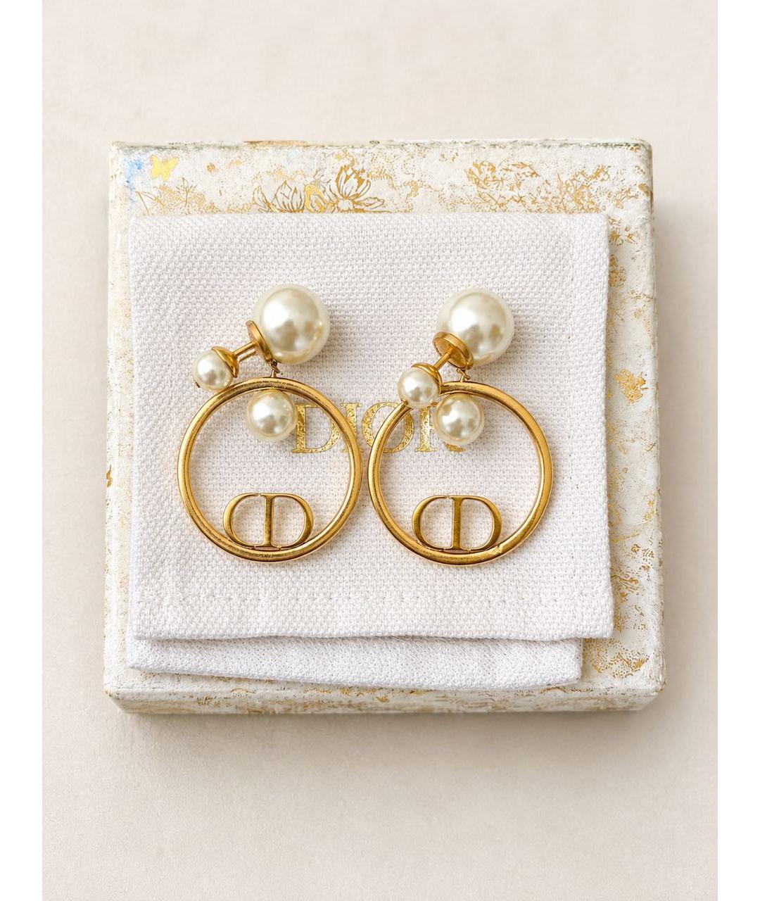 CHRISTIAN DIOR Золотые серьги, фото 3