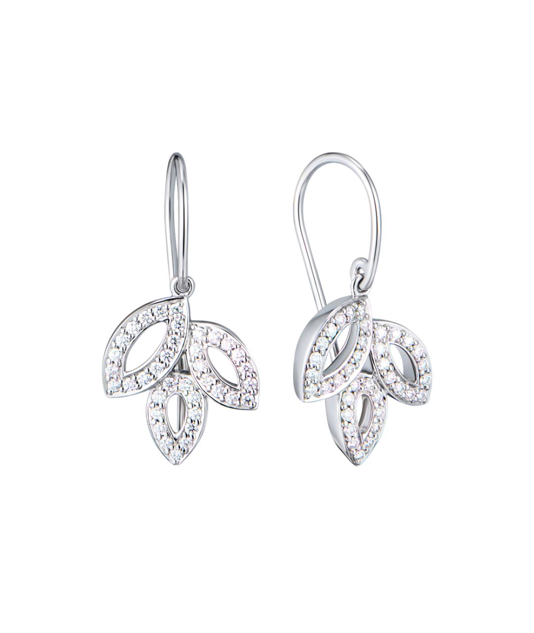 Harry Winston Серебряные платиновые серьги, фото 1