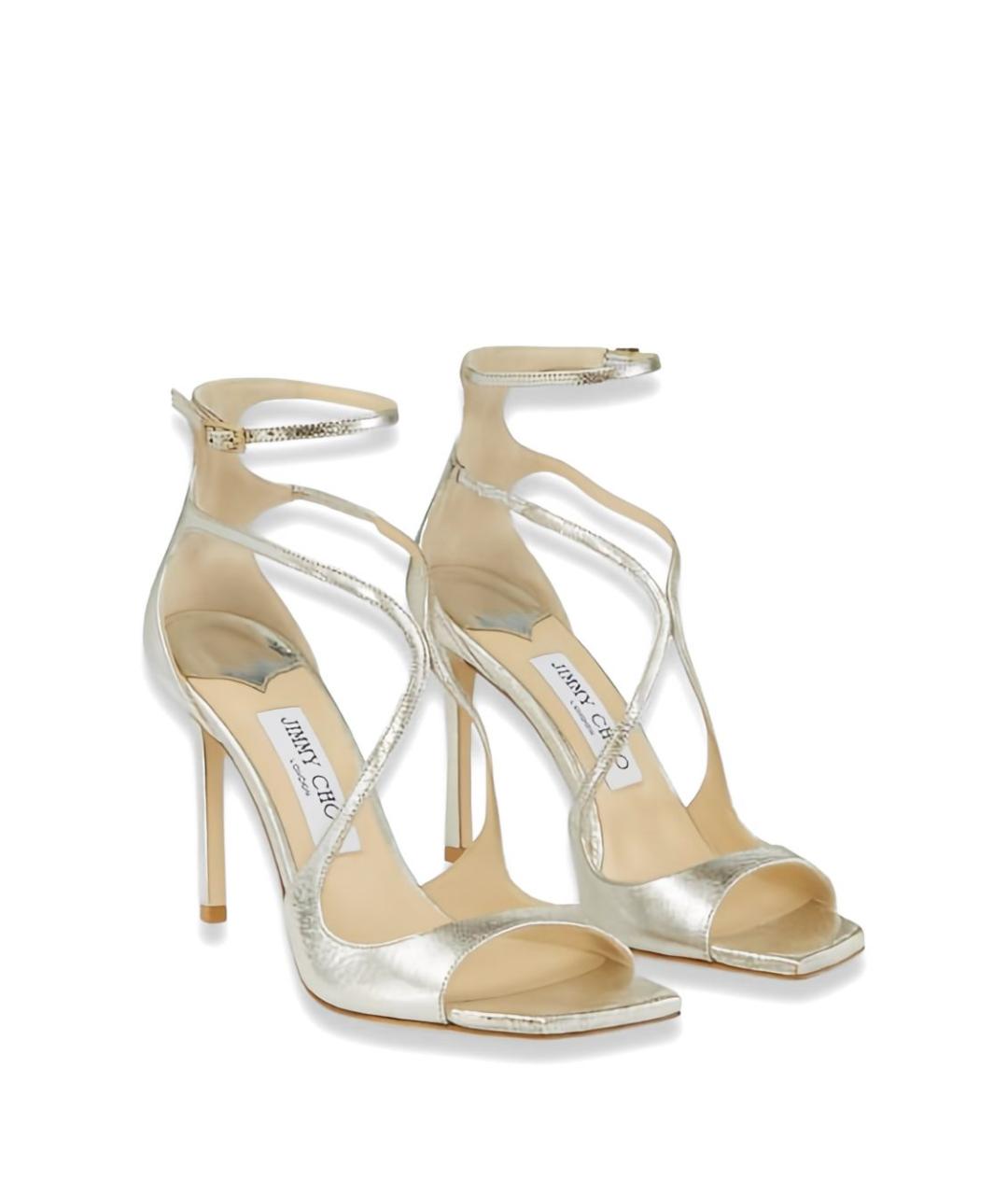JIMMY CHOO Серебряные босоножки, фото 2