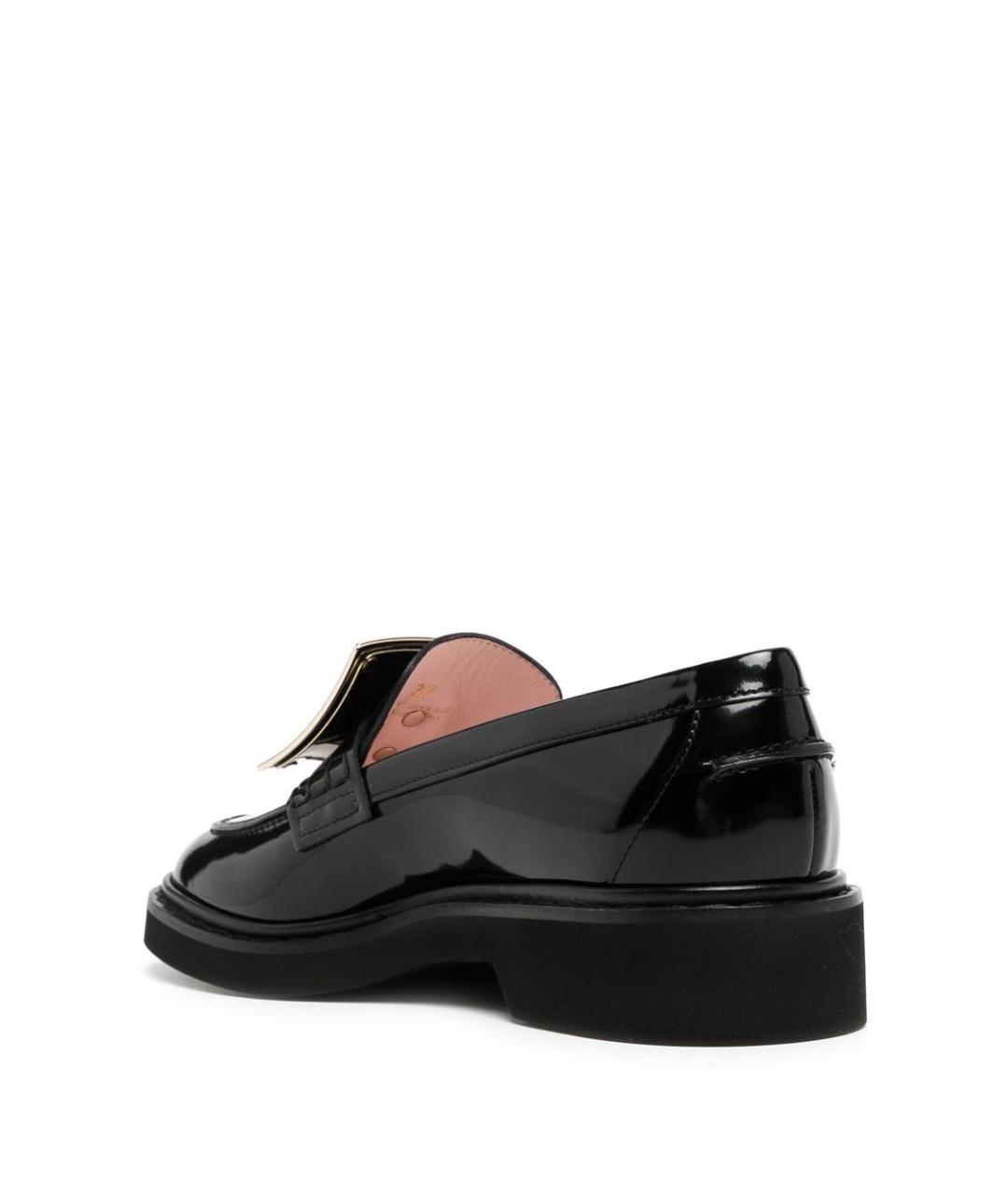 ROGER VIVIER Черные кожаные лоферы, фото 2
