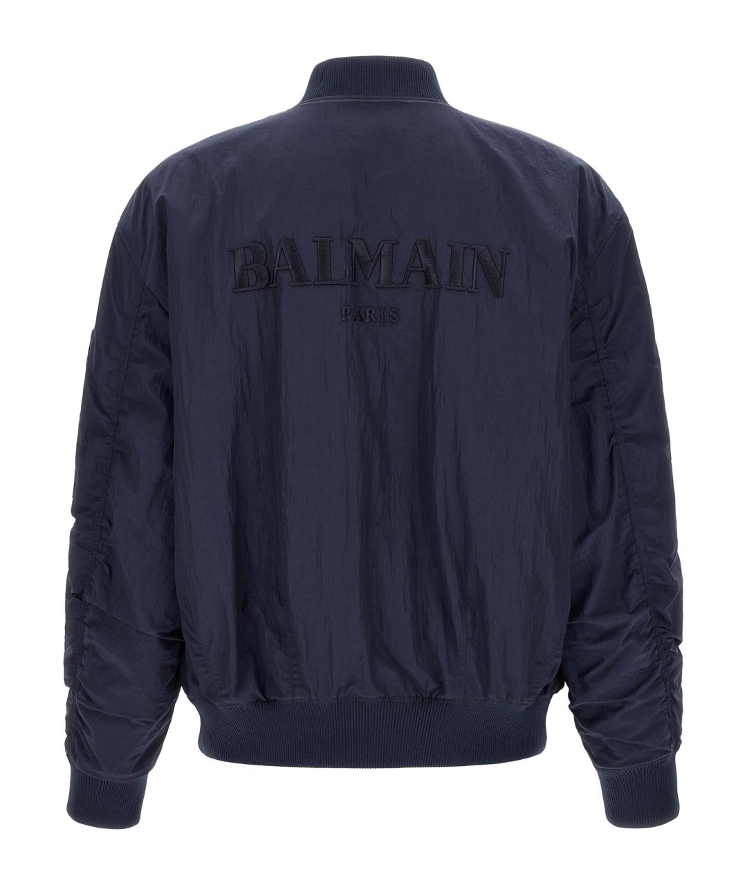 BALMAIN Синяя полиамидовая куртка, фото 2