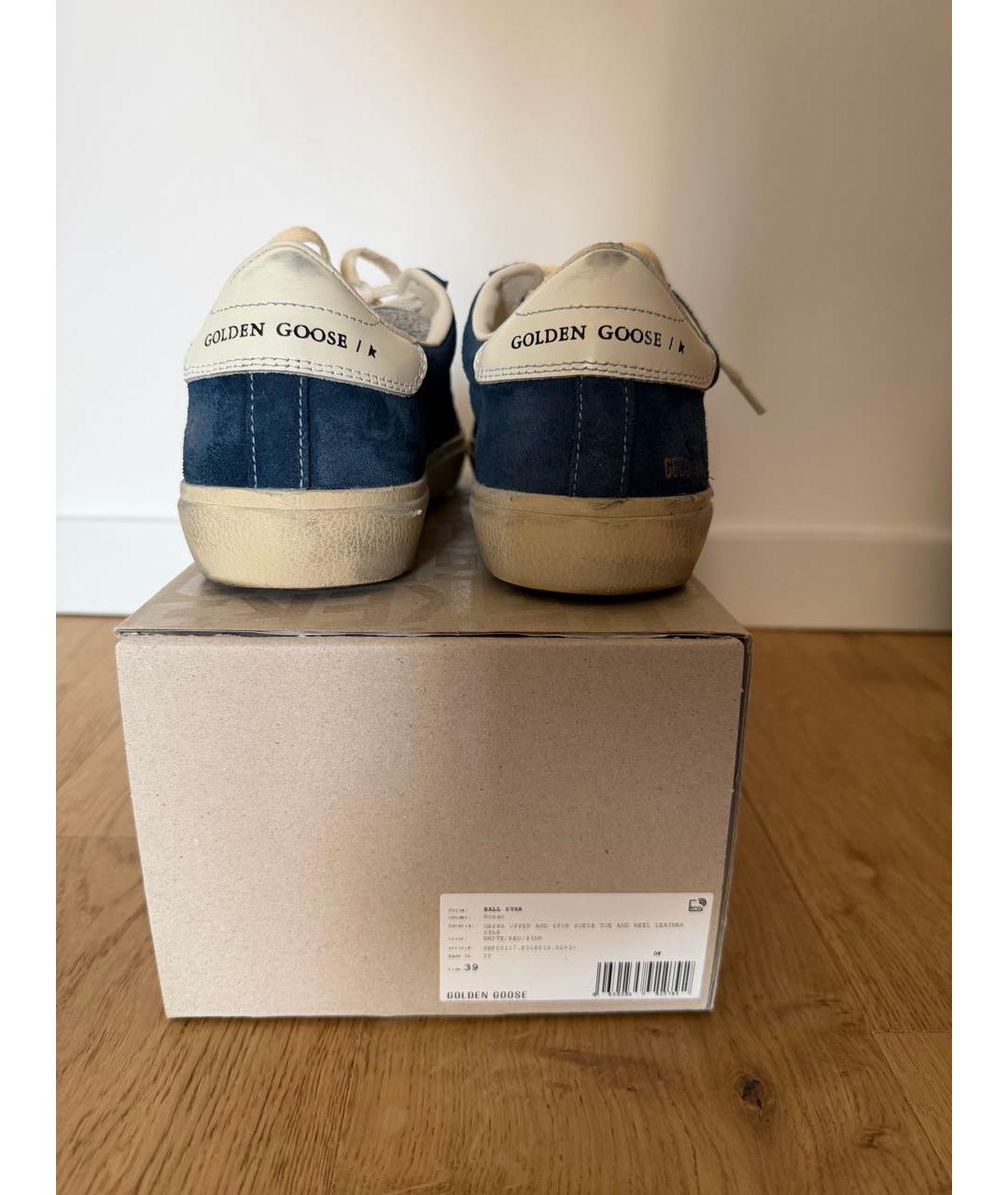 GOLDEN GOOSE Темно-синие замшевые кеды, фото 4