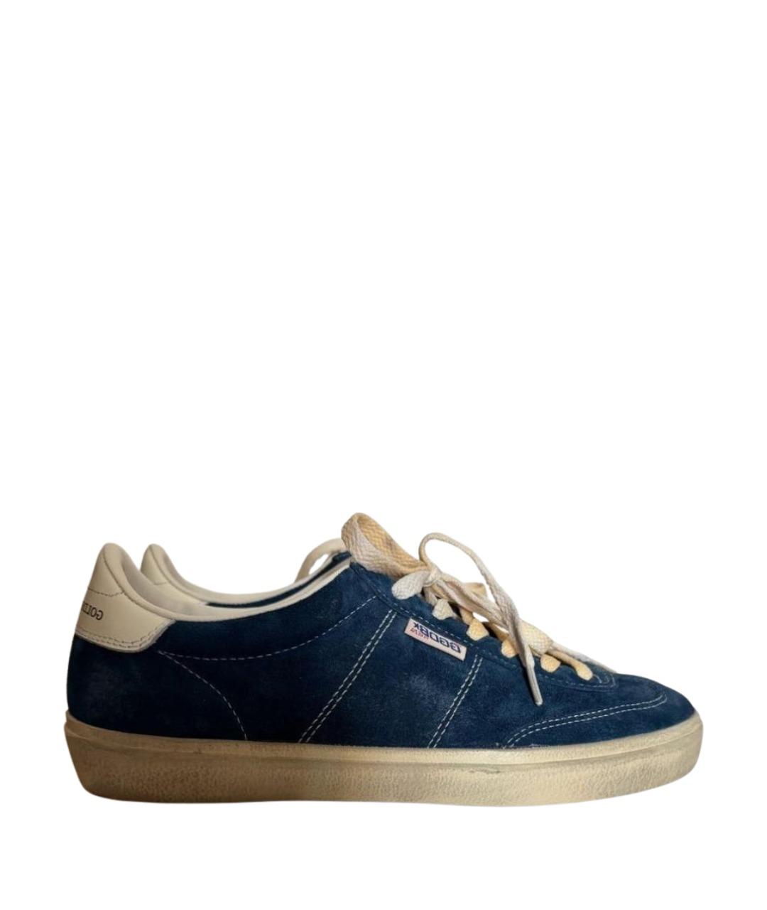 GOLDEN GOOSE Темно-синие замшевые кеды, фото 1