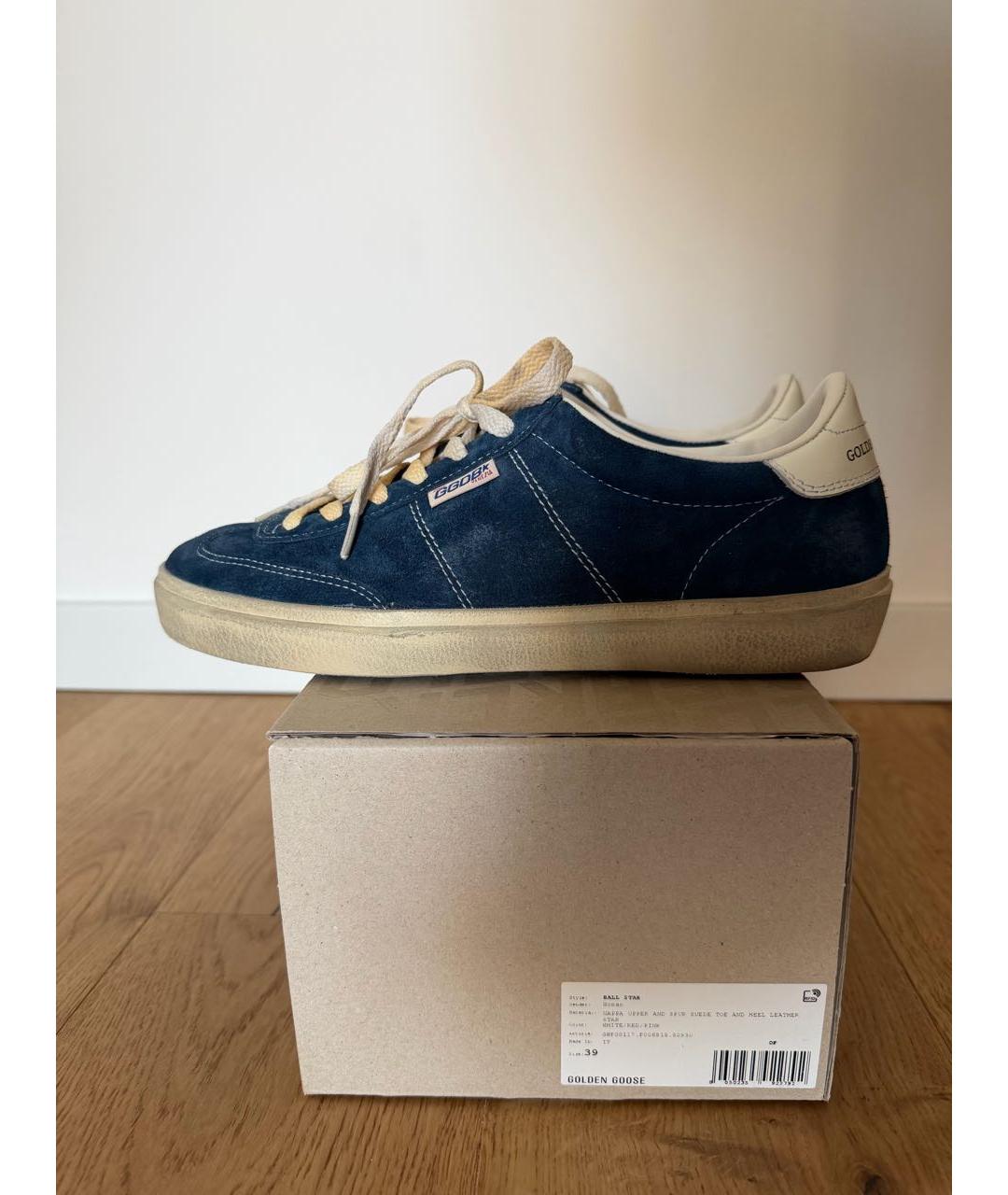 GOLDEN GOOSE Темно-синие замшевые кеды, фото 9