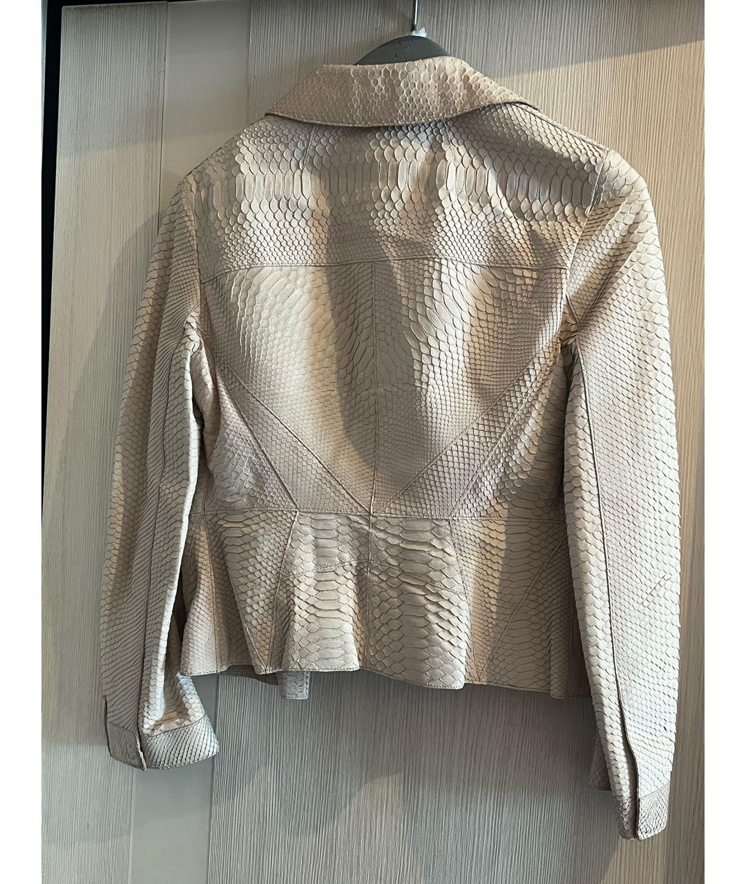 CHRISTIAN DIOR Бежевая куртка из экзотической кожи, фото 2