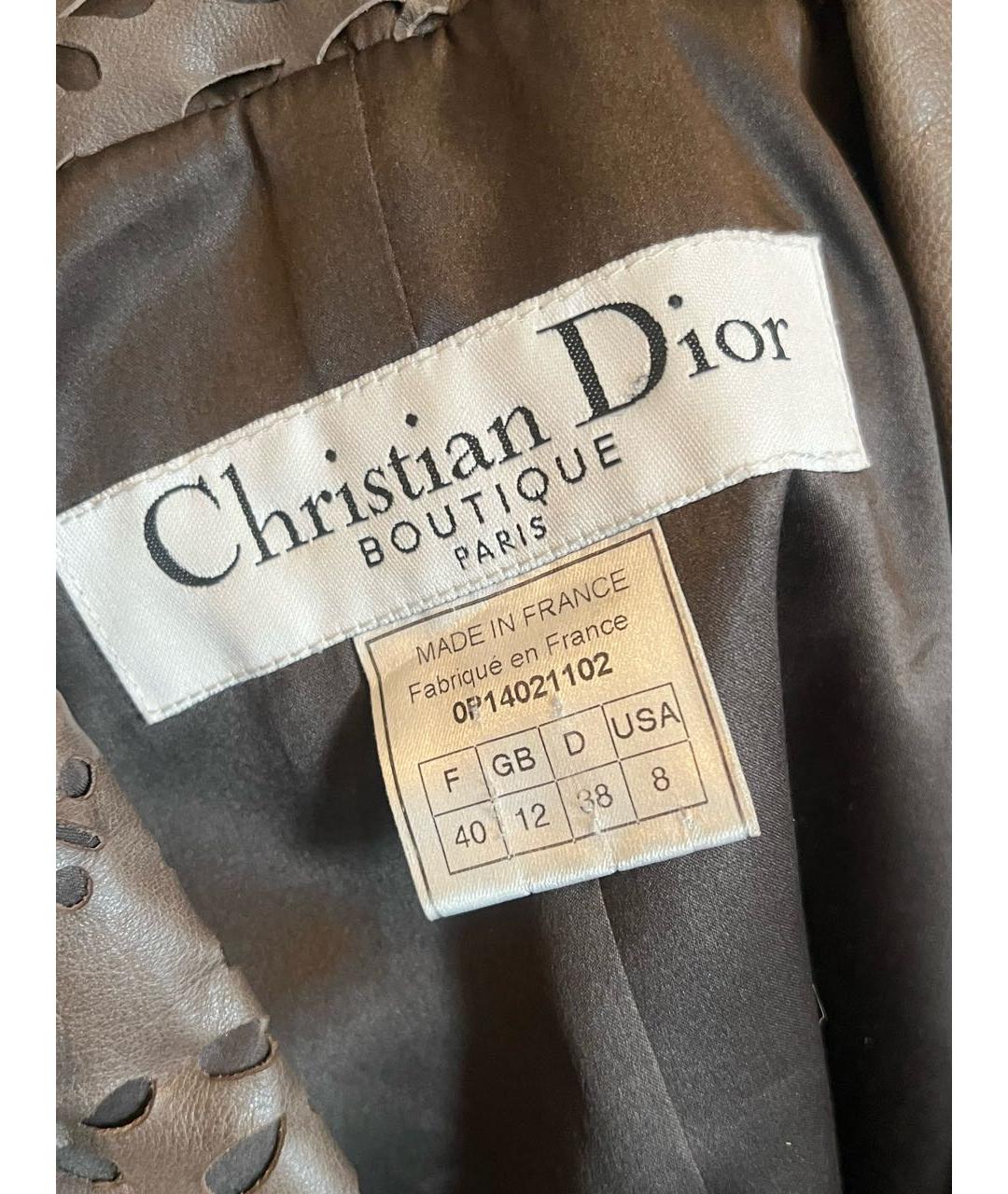 CHRISTIAN DIOR Серая кожаная куртка, фото 3