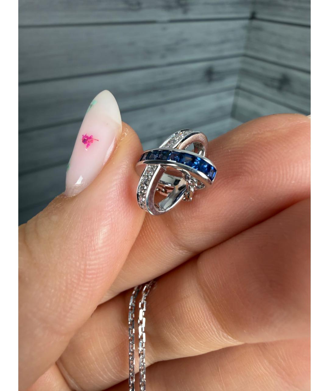 CHAUMET Темно-синее колье из белого золота, фото 5