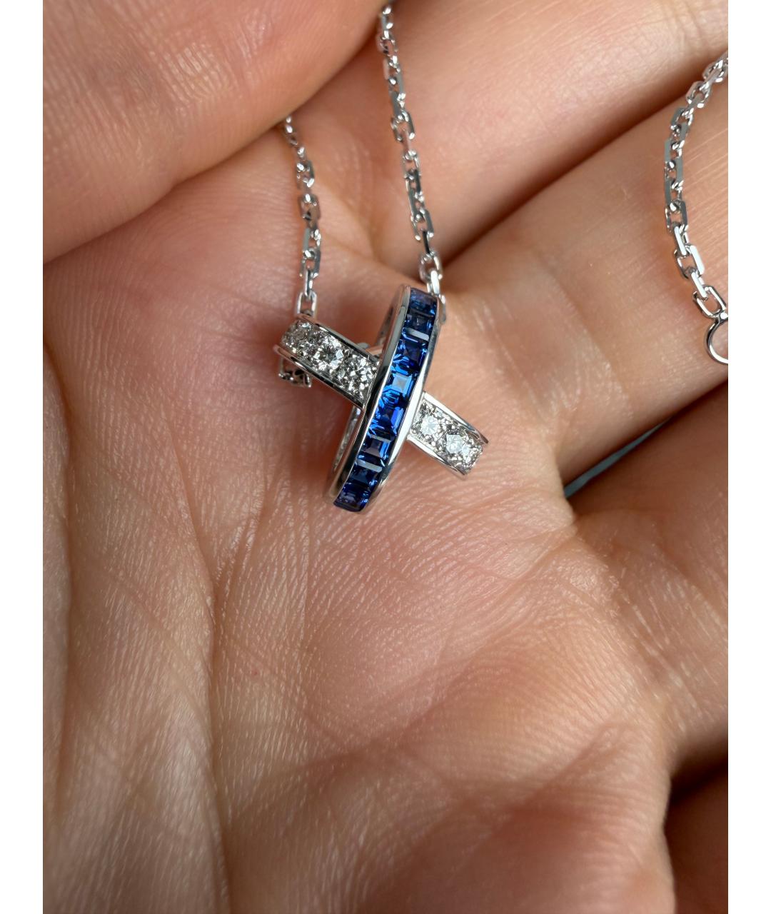 CHAUMET Темно-синее колье из белого золота, фото 3