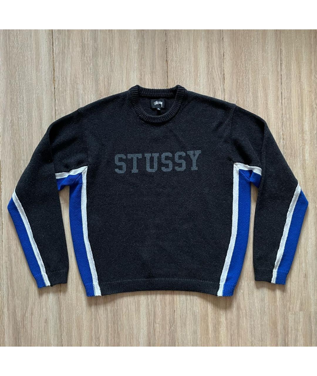 STUSSY Антрацитовый хлопковый джемпер / свитер, фото 7