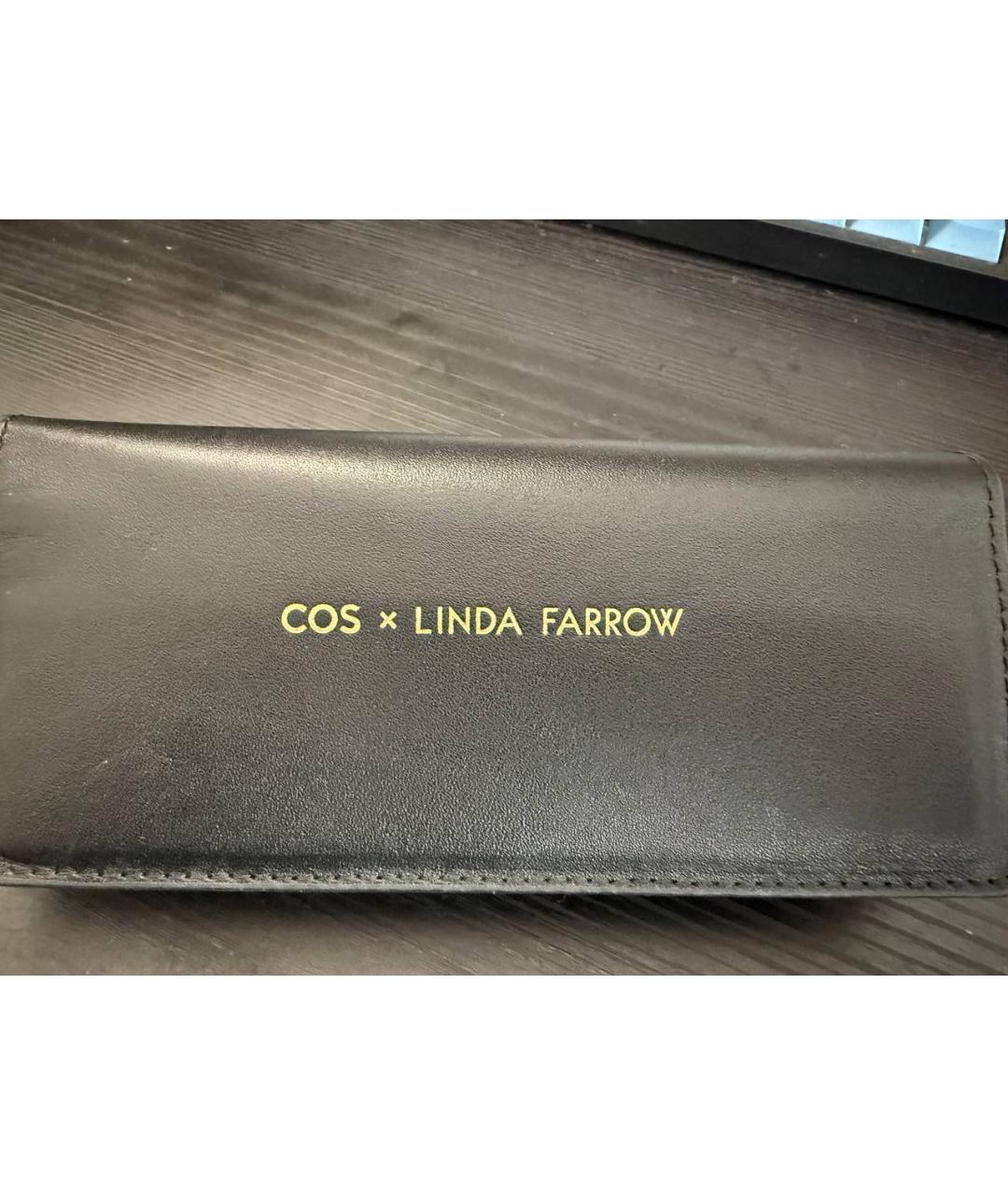 LINDA FARROW Черные пластиковые солнцезащитные очки, фото 4