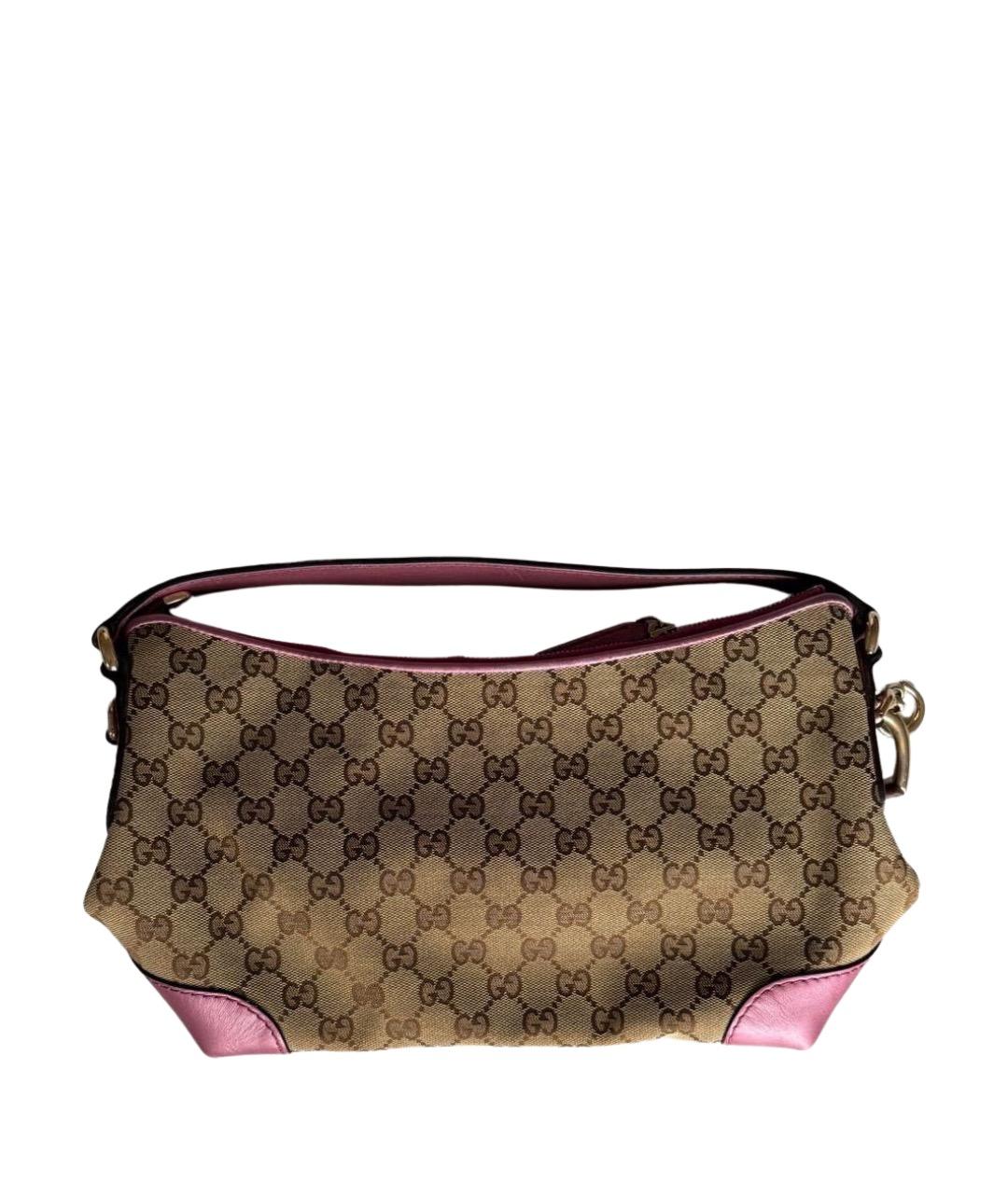 GUCCI Бежевая канва сумка с короткими ручками, фото 1