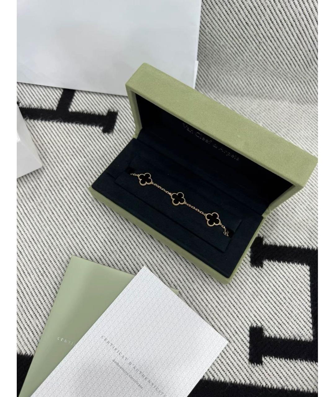 VAN CLEEF & ARPELS Черный браслет из желтого золота, фото 2
