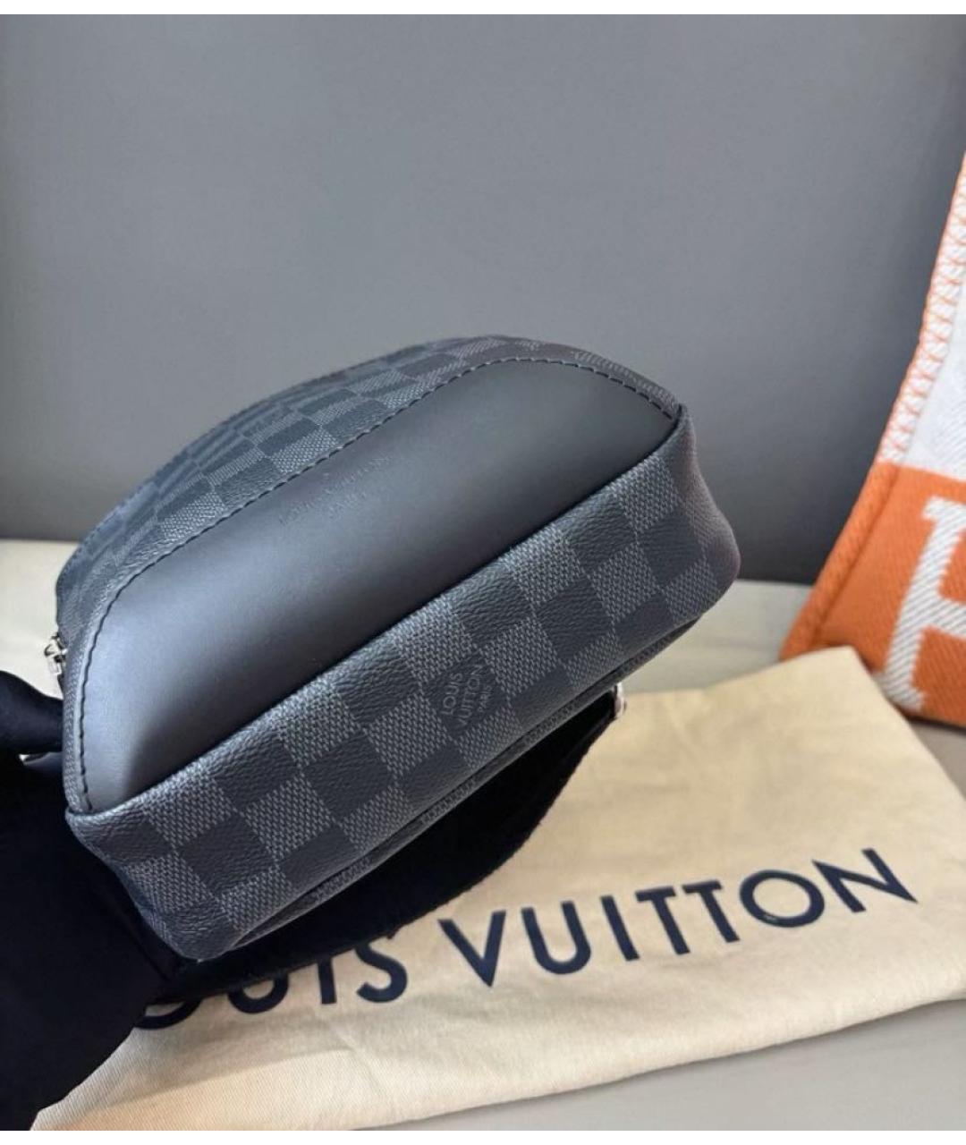 LOUIS VUITTON Антрацитовая канва сумка на плечо, фото 7